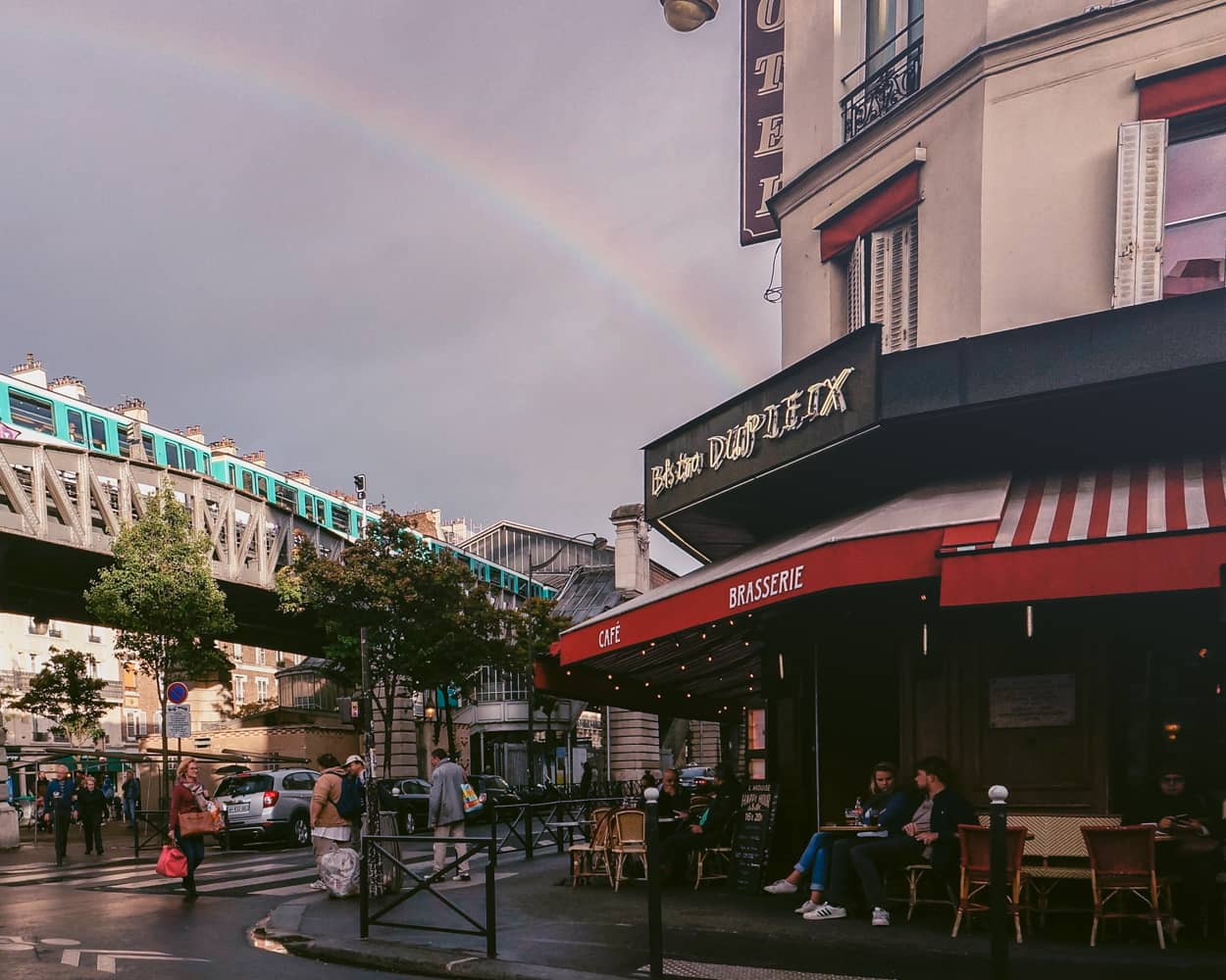 Paris-1 ホテルのすぐ近くのカフェで朝食